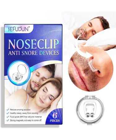 Silicone Magnetic Anti Snoring Nose Clip 6PCS - Reusable Snoring Device for Quieter and Restful Sleep - Buy Online on GoSupps.com
