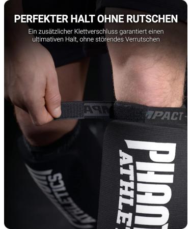 Phantom Athletics Schienbeinschoner - Optimal Protection & Fit for MMA Kickboxing and Muay Thai - Unisex Black/White - Buy Online on GoSupps.com
