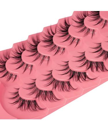 Fox Eye Lashes - Natural Spiky False Eyelashes for Anime Cosplay - 7 Pairs - Buy Online on GoSupps.com