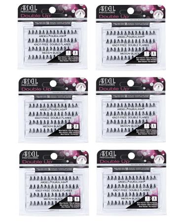 Ardell Double Flares Black Medium (6 Pack) - Knot Free Individual Eyelashes - 6 Count - Buy Online on GoSupps.com