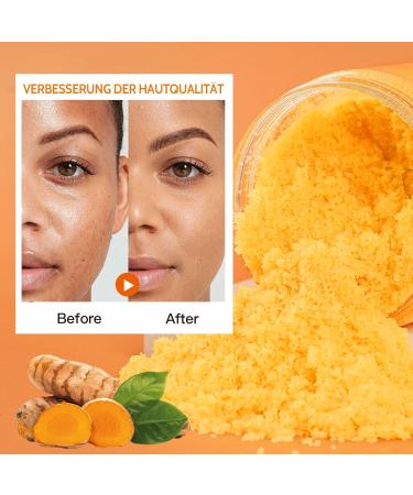 Shefave Turmeric Body Scrub Turmeric Face Scrub Deep Pore Cleansing Dark Spot Correcting Face Scrub Exfoliating for Face Body Neck Dry & Dull Skin Exfoliation Exfoliates - Buy Online on GoSupps.com