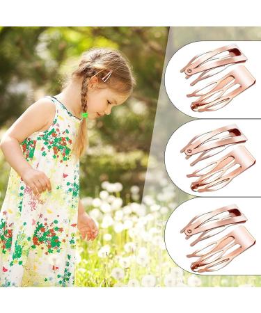 Mbsomnus 18pcs Snap Hair Clips - Rose Gold Double Grip Barrettes for Women and Girls | Salon Hair Styling Accessories - Buy Online on GoSupps.com