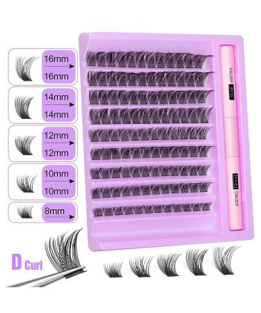 DIY Eyelash Extension Kit with Strong Glue - Wispy Lash Clusters - False Lashes Set C13 - Buy Online on GoSupps.com