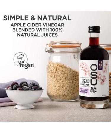 Osu Apple Cider Vinegar with Blueberry Pomegranate 500ml - Vegan & Gluten-Free - Buy Online on GoSupps.com