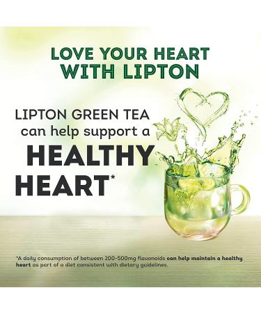 Lipton Green Tea Bags with Mint Flavor - 100% Natural, Heart-Healthy - 1.06oz 20 Count (Pack of 6) - Buy Online on GoSupps.com