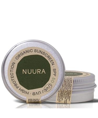 NUURA - Organic Eco-Friendly SPF 50 UVA/UVB Face Sunscreen - Sports Protection and Outdoor Activities - Biodegradable Hypoallergenic Water Resistant - Multicolor