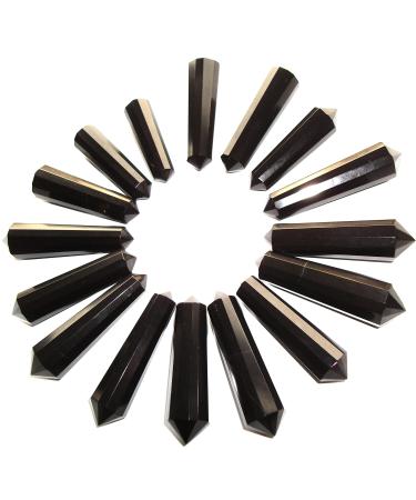 1 x 12 Cut DT Crystal Vogel Wand Point 40-60mm (Black Obsidian)