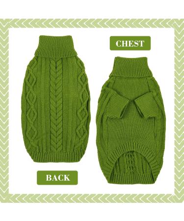 Elegant Hjumarayan Dog Sweater for Medium Dogs - Warm & Stylish Green Sweater with Leash Hole - Perfect for French Bulldogs (XXL: 70cm Chest 52cm Back) - Buy Online on GoSupps.com