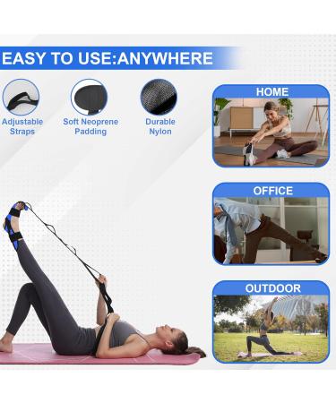 Zenmarkt Foot and Calf Stretcher - Stretching Strap for Physical Therapy | Relief for Plantar Fasciitis Heel Spurs Foot Drop & Achilles Tendonitis - Yoga Stretching Strap (Blue - Buy Online on GoSupps.com