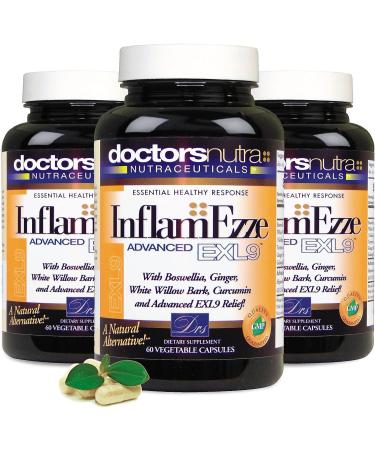 InflamEzze by Doctors Nutra - Turmeric & Curcumin - 60 Capsules (Gluten-Free) | Day or Night Support - Buy Online on GoSupps.com