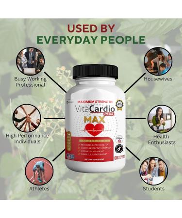 GREENVIFY VitaCardio Plus Max Heart Health Supplement Japanese Knotweed Resveratrol Blend 60 Capsules (2) - Buy Online on GoSupps.com
