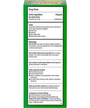 Zyrtec Children's Allergy Syrup - 24 Hour Relief - Cetirizine HCl Antihistamine - Grape Flavor - 8 fl. oz - Dye-Free & Sugar-Free - Buy Online on GoSupps.com