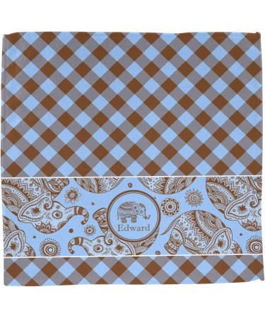 Personalized Gingham & Elephants Washcloth | YouCustomizeIt - Custom Gifts for Every Occasion - Buy Online on GoSupps.com