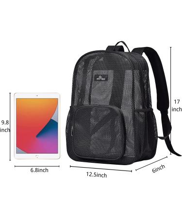 Heavy Duty Mesh Backpack for Commuting, Swimming, Travel, Beach, Outdoor Sports - Black - Buy Online on GoSupps.com