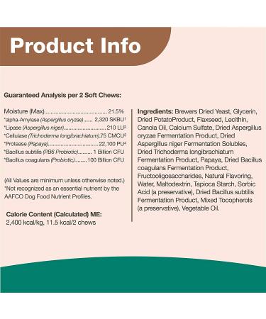 NaturVet Advanced Probiotics & Enzymes for Dogs - Vet Strength PB6 Probiotic Soft Chews (120 Count) - Buy Online on GoSupps.com