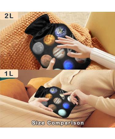 Naanle 2L Solar System Planet Heat Bottle | Transparent Hot Water Bottle for Bed | Pain Relief & Cold Therapy | Large Hand & Foot Warmer - Buy Online on GoSupps.com