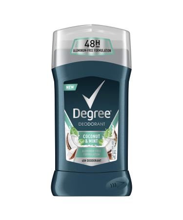 Degree Men Aluminum Free Deodorant Stick men's fragrance Coconut & Mint for 48-Hours odor protection 2.6 OZ Coconut,Mint 2.6 Ounce (Pack of 1)