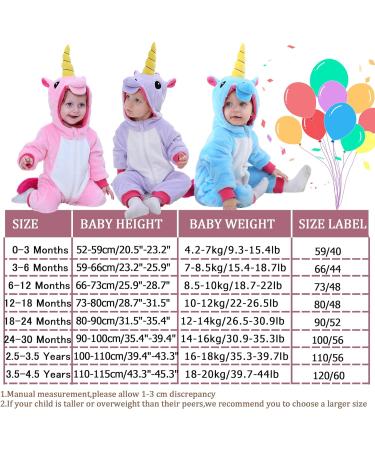 Doladola Baby Unicorn Flannel Hooded Romper | Toddler's Jumpsuit | Infant Outfit 2-3 Years | Multicolor - Buy Online on GoSupps.com