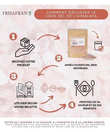 FRISAFRAN | Sel Rose De l'Himalaya Gros 200g | sel grain | 100% naturel et non raffin | Haute teneur en min raux | Origine Pakistan | GRAND | sel himalaya | Rose | sel himalaya rose | Pas D'additifs - Buy Online on GoSupps.com