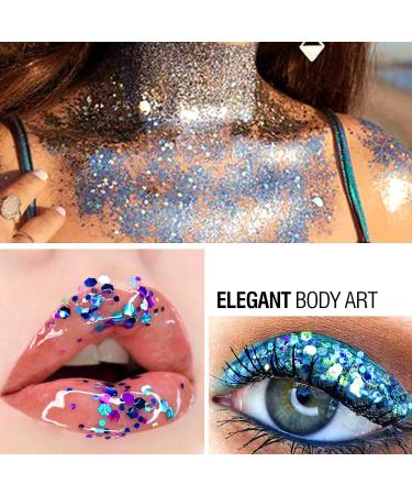 FANDAMEI 32-Pot Chunky Holographic Glitter for Eyes, Face, Hair, Nails, Lips - Festival Cosmetic Sparkle for Resin, Wax Melts, Crafts & Christmas Party - Buy Online on GoSupps.com