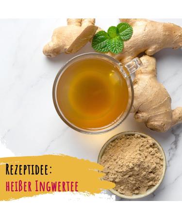 Organic Ginger Powder 200g - Premium Ground Ginger Root | DE- KO-039 Quality | Buy Organic Ginger Powder Online | OmVeda - Buy Online on GoSupps.com