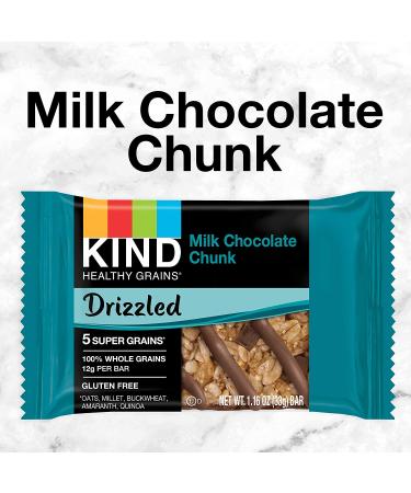 KIND Healthy Grains Bars Drizzled Milk Chocolate Chunk 1.2 oz (8 Pack) - Gluten Free - 40 Count - Buy Online on GoSupps.com
