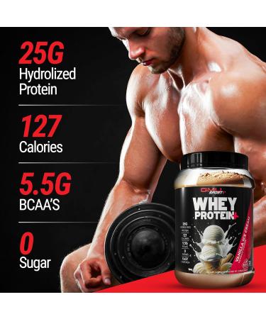 GMU SPORT Whey Protein Powder+ Concentrate 2lb | 25g Protein for Muscle Growth & Recovery | Delicious Flavor Easy to Mix | Non-GMO Gluten-Free |28 Servings Vanilla Protein Supplement - Buy Online on GoSupps.com