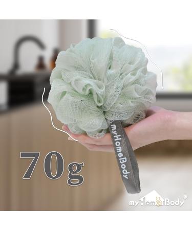 Buy Myhomebody Large 70g Luffashwamm - Gentle Peeling Body Scrubber & Shower Sponge with Activated Carbon - 3 Pack Sea Foam Green & Navy Blue - Buy Online on GoSupps.com