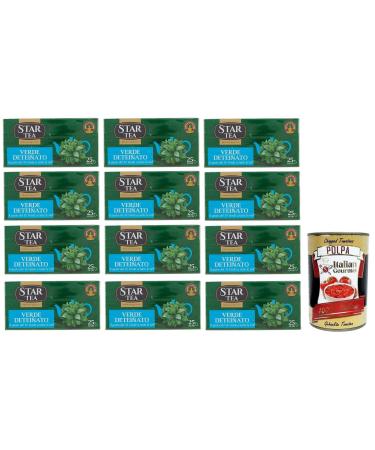 Italian Gourmet E.R. Star Tea Verde Decaffeinato Lot de 12 paquets de 25 filtres + Pulpa di Pomodoro Italian Gourmet Pulpa di Pomodoro 400 g