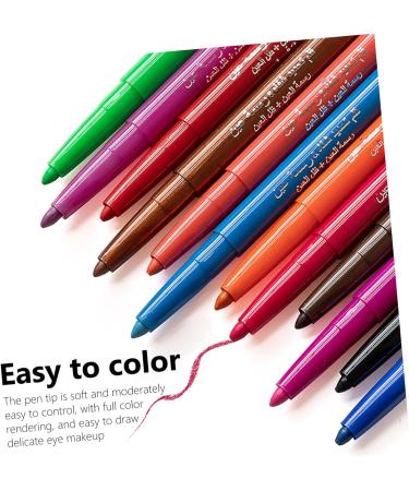 FOMIYES 12 Pcs 1 Set color eye shadow set suit colored eyeliner pencils colored eyeliners eyeliner kit eye 1 count (Pack of 1) Colorful - Buy Online on GoSupps.com