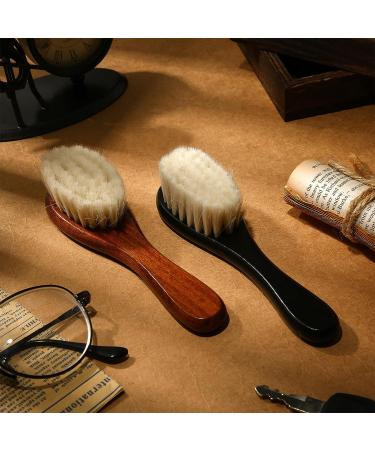 Barber Fade & Cleaning Brush Set - 2pc Soft Beard Brushes with Wooden Handles in Black & Red for Hair Cutting Kits - Buy Online on GoSupps.com