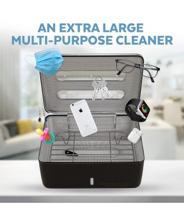Doctor's Choice UV Sanitizer Box - Extra Large Personal UV Sterilizer for Masks, Phones, Glasses, and More - 12x8x5 Inch - Pack of 1 - Buy Online on GoSupps.com