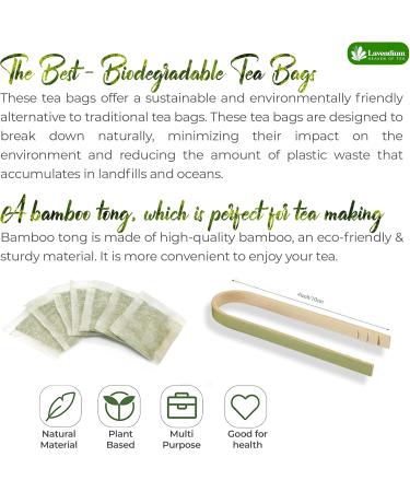 Lavendium Premium 40 Bay Leaf Tea Bags 100% Natural & Pure from Bay Leaves. Loose Leaf Bay Herbal Tea. Bay Leaf Tea. No Sugar No Caffeine No Gluten Vegan. - Buy Online on GoSupps.com