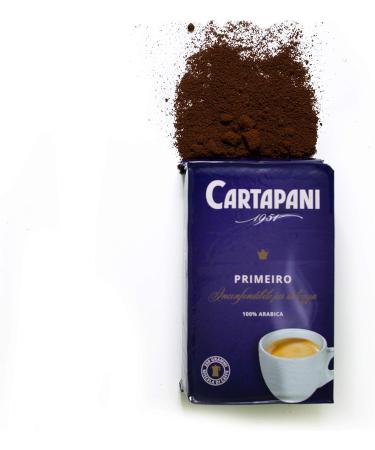 Cartapani Coffee PRIMEIRO 100% ARABICA ground blend of fine Arabica coffee with a mild and delicate taste grind for mocha 250g - Buy Online on GoSupps.com
