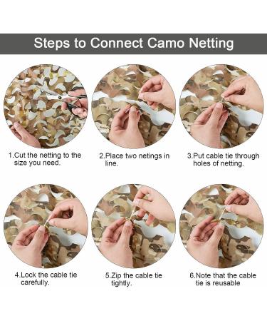 Fousam Camo Netting 5ft*13.12ft - Camouflage Military Hunting Nets for Hunting Blind Covering, Shooting, Camping, Party - Lightweight & Durable - Woodland Desert Cp Multicam - Buy Online on GoSupps.com