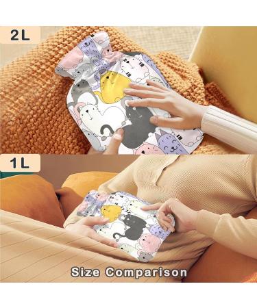 Shop Naanle Funny Cats Heat Bottle - 1L Warm Water Bottle for Pain Relief & Therapy | International Shipping Available - Buy Online on GoSupps.com