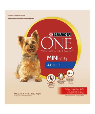 Purina One Mini Adult Rich in Beef, with Rice, 1.5kg