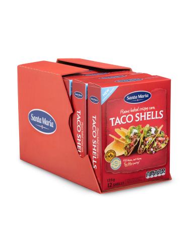 Santa Maria Lot de 6 coquilles de tacos mexicains croustillantes - 135 g - Id al pour les repas de famille rapides avec du poulet du b uf ou des l gumes