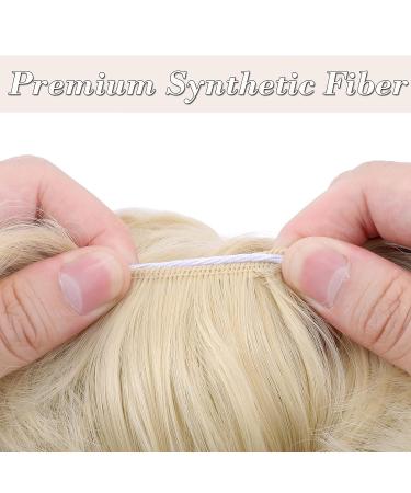 Silk-Co Hair Part with Rubber Band - Wavy Soft Dutt Hair Extensions for Messy Bun Updos - 45g Bleach Blonde Thickening Hair - Buy Online on GoSupps.com