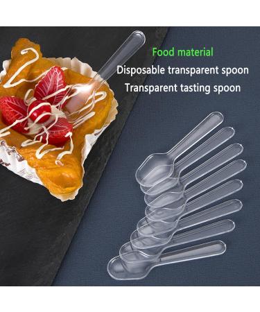 100 Pcs 2.95 Inch Disposable Clear Plastic Mini Spoons Tasting Spoons Small Dessert Spoons Ice Cream Spoons for for Crafts Tasting Sampling and Parties - Buy Online on GoSupps.com