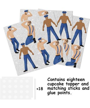 18pcs Glitter Graduation Dancing Boys Dessert Cupcake Topper Congrats Grad 2024 Prom Night Theme Decorations High School College Graduation Party Decor Supplies - Buy Online on GoSupps.com