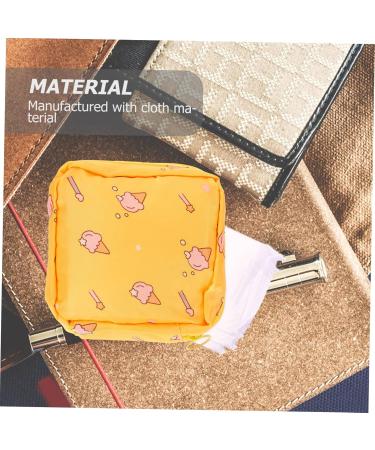 Goohochy 4-Piece Portable Ice Cream Bag Set | Multi-Purpose Menstrual Bandage & License Holder | Stylish Time Fabric Handbag - Buy Online on GoSupps.com