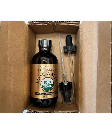 USDA Certified Organic Rose Water Spray 4oz - Facial Toner & Hydrating Mist - 100% Pure Bulgarian Rose Petals - Alcohol-Free Moisturizer for Face & Hair - Buy Online on GoSupps.com