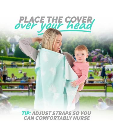 Breastfeeding Cover with Pockets - Soft and Breathable Nursing Coverall (Leaves) - Buy Online on GoSupps.com