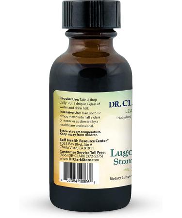 Dr. Clark Lugols Iodine 2% Solution - Natural Stomach Relief - 1 fl. Oz with Dropper - Buy Online on GoSupps.com