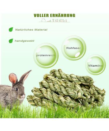 Roundler 20-Piece Rabbit Cake Stuff - Natural Timothy Hay Stick & Tooth Grinding Grass Ring Toys for Rabbits Chinchillas Hamsters & Guinea Pigs - Healthy Snacks & Chew Toys - Buy Online on GoSupps.com
