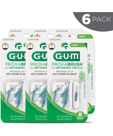 GUM Proxabrush Go-Betweens Interdental Brush Refills Tight - 48 Count (Pack of 6) - Buy Online on GoSupps.com
