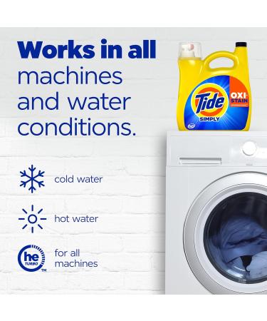 Tide Simply Oxi Boost + Ultra Stain Release - Tough on Stains Whitens & Brightens - 151 fl oz - Refreshing Breeze Scent - 107 Loads - International Shipping Available - Buy Online on GoSupps.com
