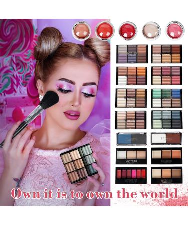 FantasyDay All-in-one Makeup Set Gift Surprise | Full Makeup Kit for Women Multipurpose Essential Starter Bundle Include Eyeshadow Palette Lipstick Blush Concealer Face Powder Eyeliner Mascara Brush - Buy Online on GoSupps.com