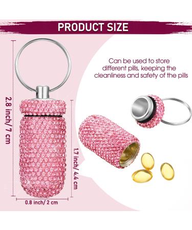 Bling Portable Pill Container Keychain - Waterproof Travel Pill Holder - Buy Online on GoSupps.com